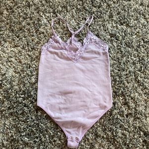 Purple lace bodysuit lilac tank top super cute
